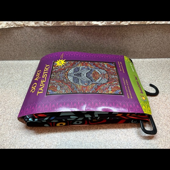 Sunshine Joy 3D Mindful Skull Tapestry Beach Sheet Hanging Wall Art  - 60x90” - Picture 4 of 9